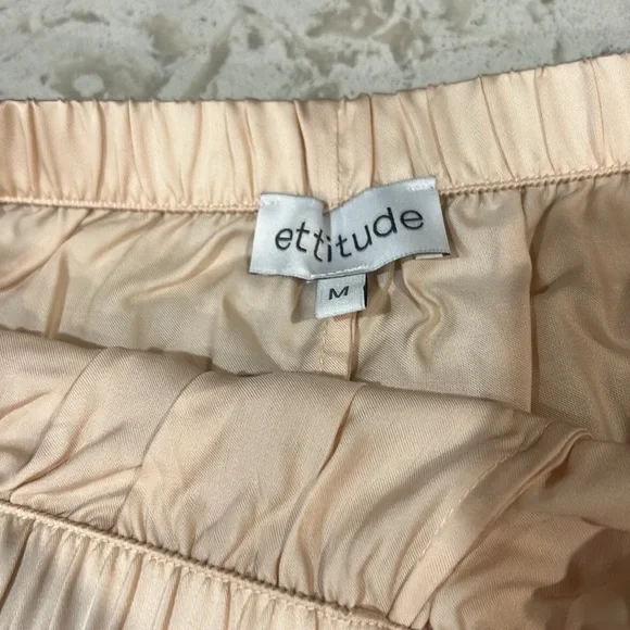 Ettitude Sateen Cami and Shortie Setin Oat Size Medium